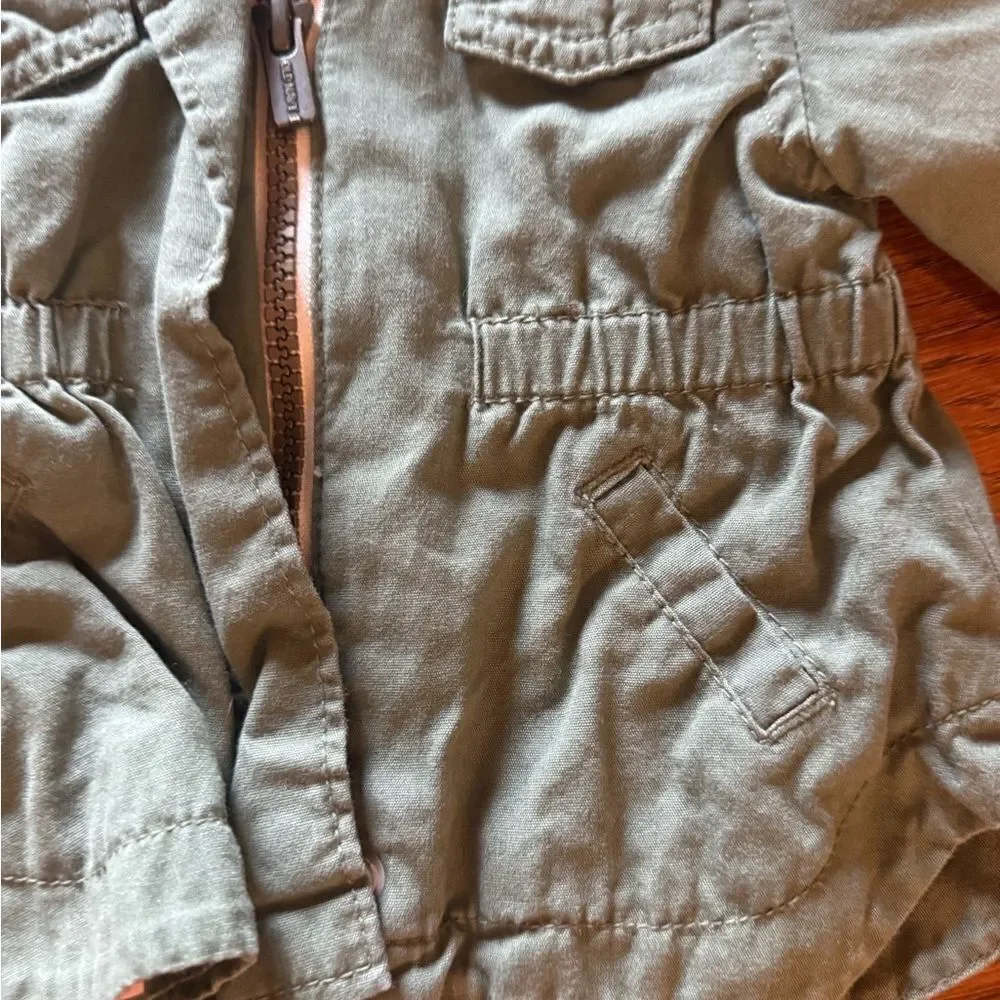 Old Navy size 0-3 mos.Green Hooded Jacket